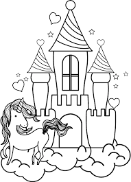Download Unicorn And The Castle Coloring Page Free Printable Coloring Pages For Kids