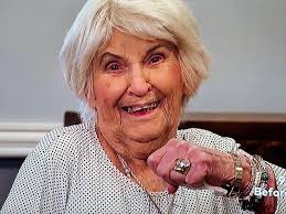 Fellas, get her a ring that'll still have her bragging about it in the  nursing home.