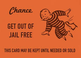 You can end up in jail in several ways. Chance Card Vintage Monopoly Get Out Of Jail Free Poster By Design Turnpike Displate