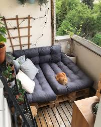 Another way to adapt the frame is to add a wide backrest behind the side of the bed. Diy Small Balcony Decorating Ideas Novocom Top