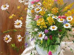 On the exterior, greek vases exhibit painted compositions that often reflect the style of a certain period. Made2order Original Oil Painting Flowers Vase Wild Flowers White Daisy Yellow Happy Home Decor Impressionism Palette Knife Colorful Bright Summer Handmade Art By Marchella Piery