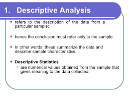 Qualitative description is preferred to examine unknown and new research issues in general. Chapter 10 Data Analysis Presentation