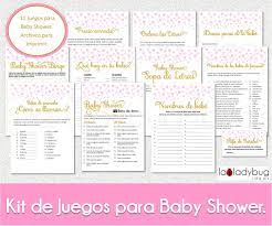 Este es un juego para imprimir que utiliza como especie de pregunta los primeros balbuceos de los bebés, tal como suenan, por lo que. Juegos Baby Shower De Nina Para Imprimir 11 Juegos Baby Etsy