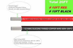 Tuofeng 12 Gauge Wire Electrical Wire 12 Awg Silicone Wire Hook Up Wire Cable 6 M 3 M Black And 3 M Red Soft And Flexible 680 Strands 0 08 Mm Of