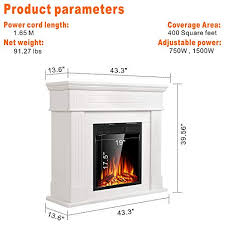 1,779 electric fireplace heater mantle products are offered for sale by suppliers on alibaba.com, of which fireplaces accounts for 1%. Jamfly Electric Fireplace Mantel Package Wooden Surround Firebox Tv Stand Free Standing Electric Fireplace Heater With Logs Adjustable Led Flame Remote Control 750w 1500w White Pricepulse