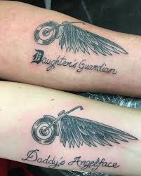 Many people like to have memorial tattoos in the memory of their deceased family members (mother, father, daughter, son, brother, sister, grandma, grandpa, husband, wife, baby & pets) or friends. 80 Cute Father Daughter Tattoos Body Art Guru