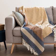 Plaid En Coton Multicolore A Franges 140x180 Ugalla Maisons Du Monde En 2020 Mantas Multicolor Interiores
