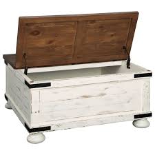 Add style to your home, with pieces that add to your decor while providing hidden storage. Signature Design By Ashley Wystfield White Brown Coffee Table With Storage T459 20 Miskelly Furniture