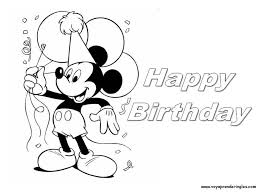 Find more coloring pages online for kids and adults of happy birthday mickey disney coloring pages to print. Happy Birthday Mickey Mouse Coloring Pages
