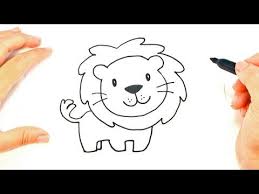 How To Draw A Lion In Easy Steps For Children Kids Beginners Step By Step Youtube Lion Drawing Lion Cartoon Drawing Lion Face Drawing If you like it, follow these steps to try it out!