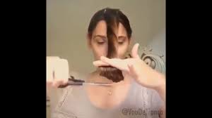 طريقة قص الشعر مدرج فى البيت Youtube