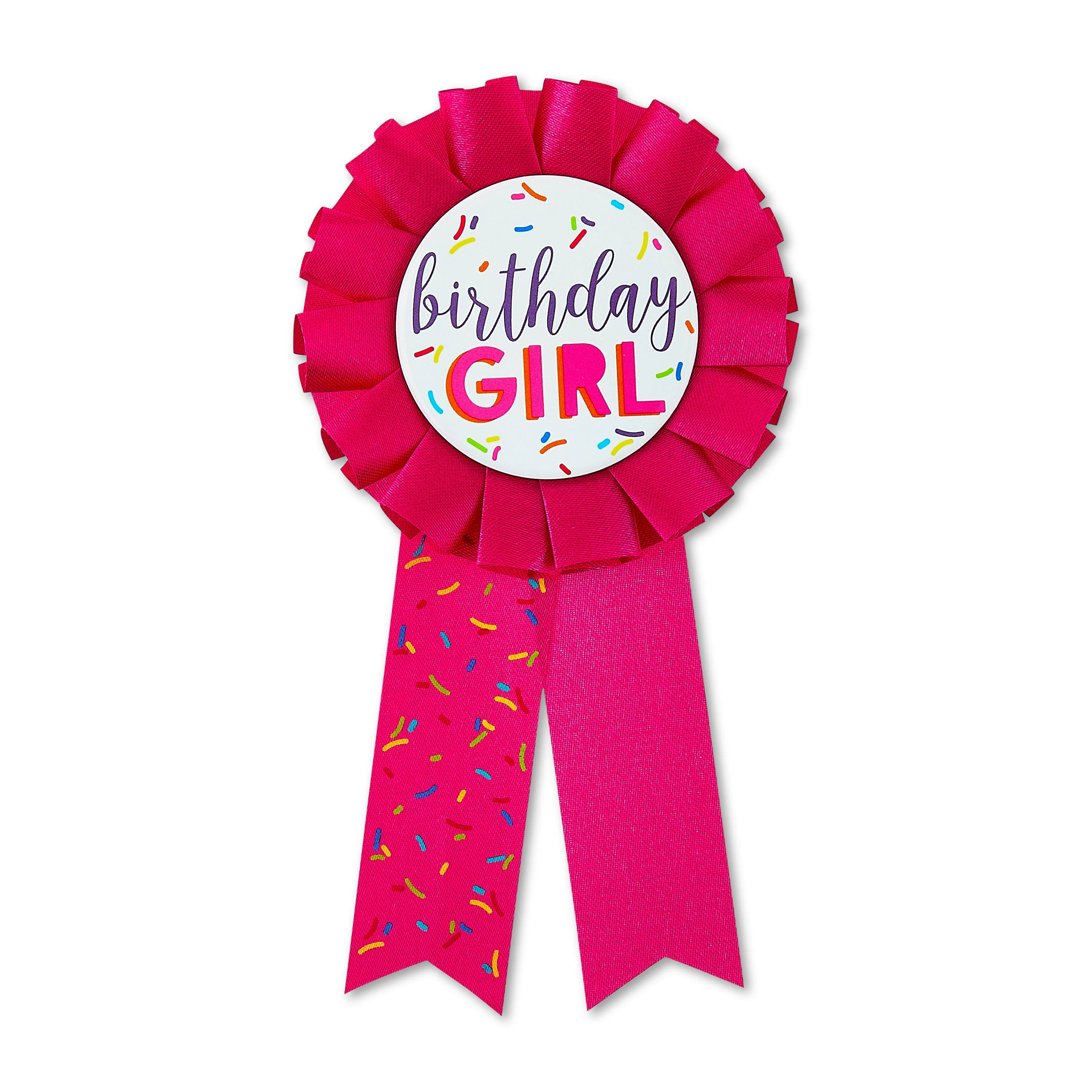 Pink Birthday Girl Award Badge