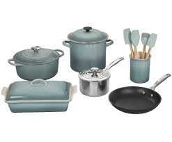 Le Creuset 9 Piece Mixed Material Set Creuset Enameled Cast Iron Cookware Utensil Set