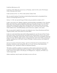 Linda Kay Rhed passes at 84 Linda Kay (Tofte) Rhed, 84, passed away