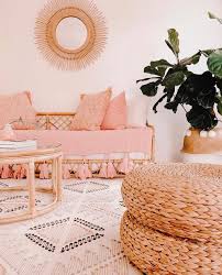 Bella handmade macrame wall decor. Some Facts About Home Improvement Loans Rattan Furniture Living Room Pink Living Room Boho Living Room