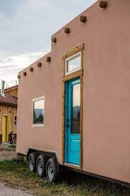 Adobe Style Tiny House On Wheels Tiny Mobile House Adobe House Tiny House On Wheels