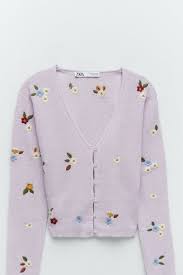Special issue for children 1965. Floral Embroidery Knit Cardigan Knit Fashion Cute Casual Outfits Knit Cardigan