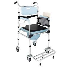 amazon com mefeir folding commode chair for toilet w wheels pedal 350 lbs weight capacity 4 in 1 multifunctional portable commode chair shower chair chair