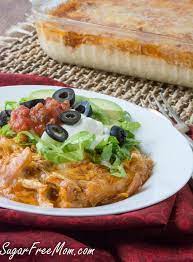 Keto Chicken Enchilada Casserole This Recipe Is Cheesy Kid Friendly And Easy To Whip Up Try It Low Carb Chicken Casserole Recipes Low Carb Chicken Recipes