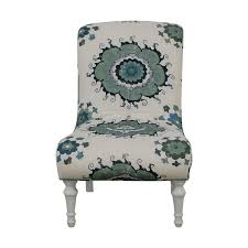 Whether you're looking for a small accent chair to sink into after a long day on your whether you're looking for an occasional chair, a super comfy upholstered arm chair or perhaps some stylish wing chairs or side chairs, we're bound. 90 Off Blue And Green Floral White Accent Chair Chairs