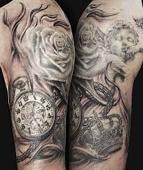 Rose Pocket Clock Little Angel Crown Tattoo Crown Tattoo Tattoos Pocket Clock
