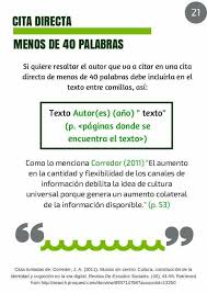 Pin De Oscar Fabian En Manual De Citacion Apa 2016 Palabras Cita Directa Textos