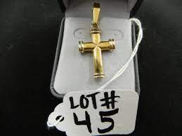 Standing sterling silver crucifix necklace, silver jesus cross necklace, with virgin mary at the back. Sold Price Italy 14kt Gold Cross Pendant February 6 0118 1 00 Pm Est