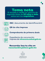 Jun 04, 2021 · el periodo de vacunación en méxico ha tenido mucho avance en los últimos días, es por eso que las personas mayores de 50 años que viven en el estado de jalisco ya podrán aplicarse Gobierno De Jalisco On Twitter Atencion Las Personas Mayores De 50 Anos Que Acudiran A Recibir La Segunda Dosis De La Vacuna Contra El Covid 19 Deben Presentar Los Siguientes Requisitos Informate