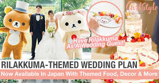 Colors you may consider are cream. Rilakkuma Wedding Service In Japan Has Themed Food Decor Life Sized Character Guests Girlstyle Singapore