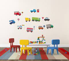 壁を可愛くデコレーション ウォールステッカー 働く車 インテリア家具通販サイト ショップフェイマス