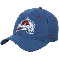 Men S Zephyr Blue Colorado Avalanche Powerplay Fitted Hat Colorado Avalanche Fitted Hats Hockey Hats