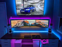 Ikea Desk Setup Goes Here Pc Computers Gaming Gaming Desk Setup Gaming Room Setup Ikea Gaming Desk