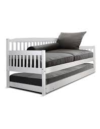 Today i am going to analysis the best daybed with mattress memory foam. Artiss Single Size Wooden Sofa Bed Frame White Daybed Mattress Base Platform Timber Pine Wood Bedroom Kids Adults Myer