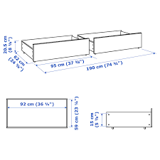 It fits horizontally in the narrow space under the window, which maximizes floor space as well. Malm Underbed Storage Box For High Bed White Full Double Twin Single Ikea