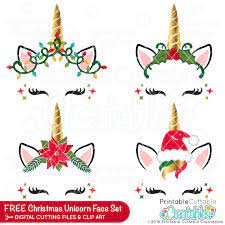 If you wish to use our design, it is only $3 per bundle/design/font for a commercial use (up to 500 physical products or for. Christmas Unicorn Face Free Svg Bundle Free Svg Files