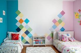 How To Colorful Accent Wall For Kids Room Boy And Girl Shared Room Boy And Girl Shared Bedroom Kids Rooms Shared