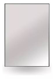 Espejo Rectangular Recamara Baño 40x60 Marco Chico Moderno Marco Blanco