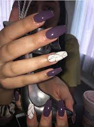 Purple Marble Coffin Nails Nailart Purple Acrylic Nails Coffin Nails Designs Purple Nails