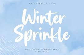 We have a huge collection of around 72,000 truetype and opentype free fonts, checkout more on. Winter Sprinkle Modern Bold Brushed Script Font 943306 Brush Font Bundles