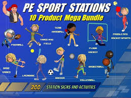 Pe Sport Stations 10 Product Mega Bundle Health And Physical Education Physical Education Games Sports Skills