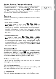 Setting Reverse Frequency Function Scanning Select Scan