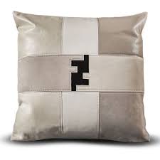 Fendi Casa Patchwork Fendi Logo Pillow Stylish Pillows Pillows Fendi Casa