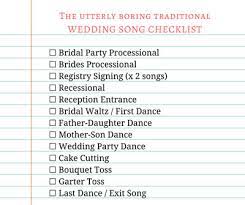 There's so many genres to choose from! How Many Wedding Songs Do You Need