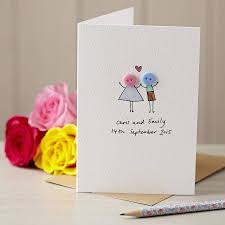 So get creative with this one. Personalised Button Love Handmade Card Homemade Anniversary Cards Anniversary Card For Parents Cards Handmade