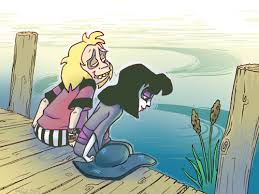 A quick comic with bj and lydia being cute/weird together. Some Crazy Kid Draws Beetlejuice Fanart