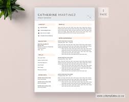 Cv Template For Ms Word Curriculum Vitae Modern Creative Cv Template Design Cover Letter Minimalist Resume Template Teacher Resume Instant Download Catherine Cv Template Cvtemplates Co Nz