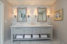 White plays as the secondary color. Grey Bathroom Contemporary Bathroom Refined Llc