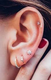 Steal These 30 Ear Piercing Ideas Earings Piercings Ear Jewelry Cartilage Piercing Stud