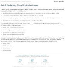 Multiple choice vocabulary test 9 месяцев назад. Quiz Worksheet Mental Health Continuum Study Com