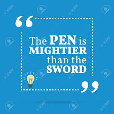 Inspirational Motivational Quote The Pen Is Mightier Than The Sword Simple Trendy Design Royalty Free Cliparts Vectors And Stock Illustration Image 58422826